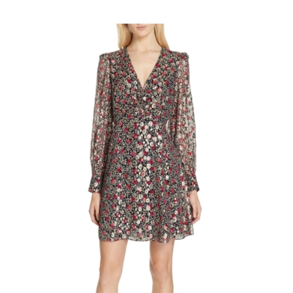 KATE ♠️ SPADE 🌸Floral Park Clip Dot Dress